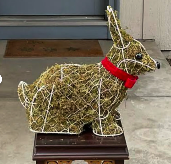 Mossed Animal Topiary Bunny
